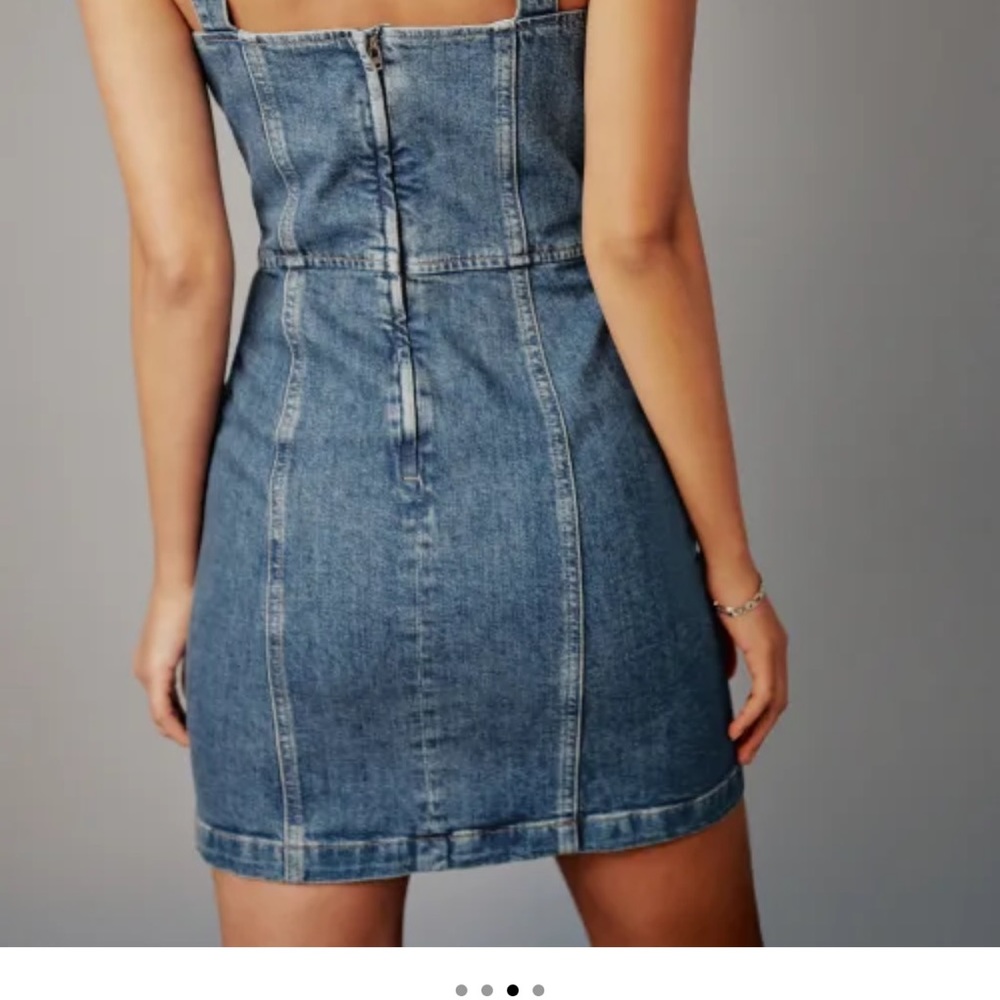 Nikki bustier denim dress reformation